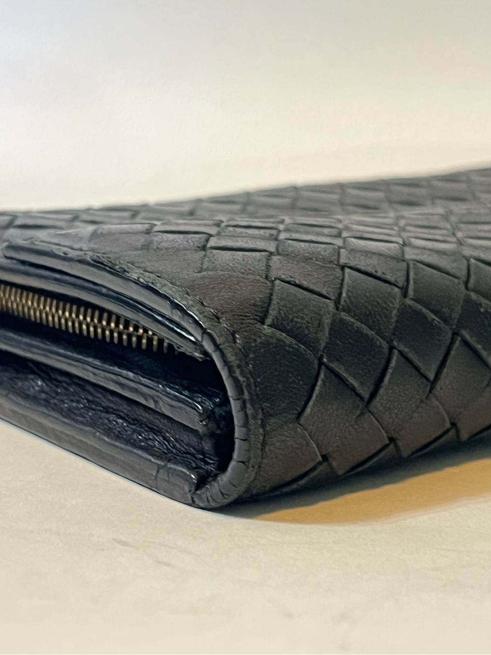 Authentic Bottega Veneta Black Intrecciato Nappa Long Flap Wallet Made in Italy - Picture 4 of 14